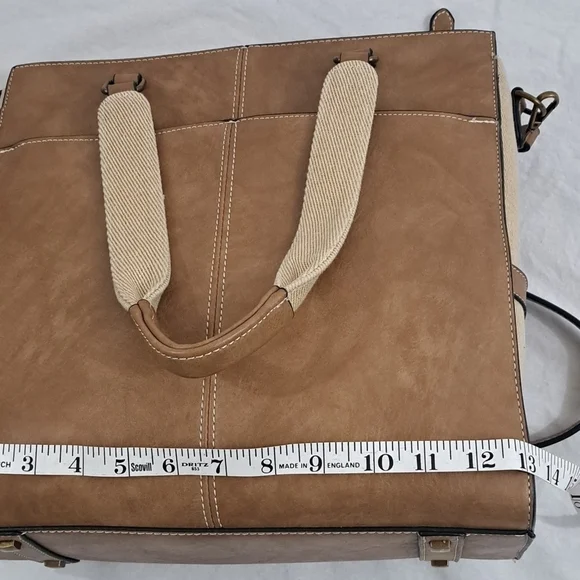 Simply Noelle Camel Brown Vegan Leather and Canvas - Picture 11 of 16